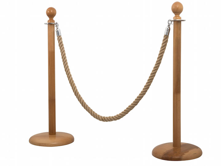 Wooden Rope Barrier